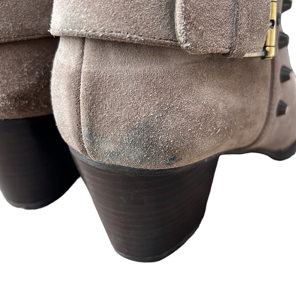 Stuart Weitzman Kickstart Studded Suede Ankle Boot, Neutral - Picture 10 of 13